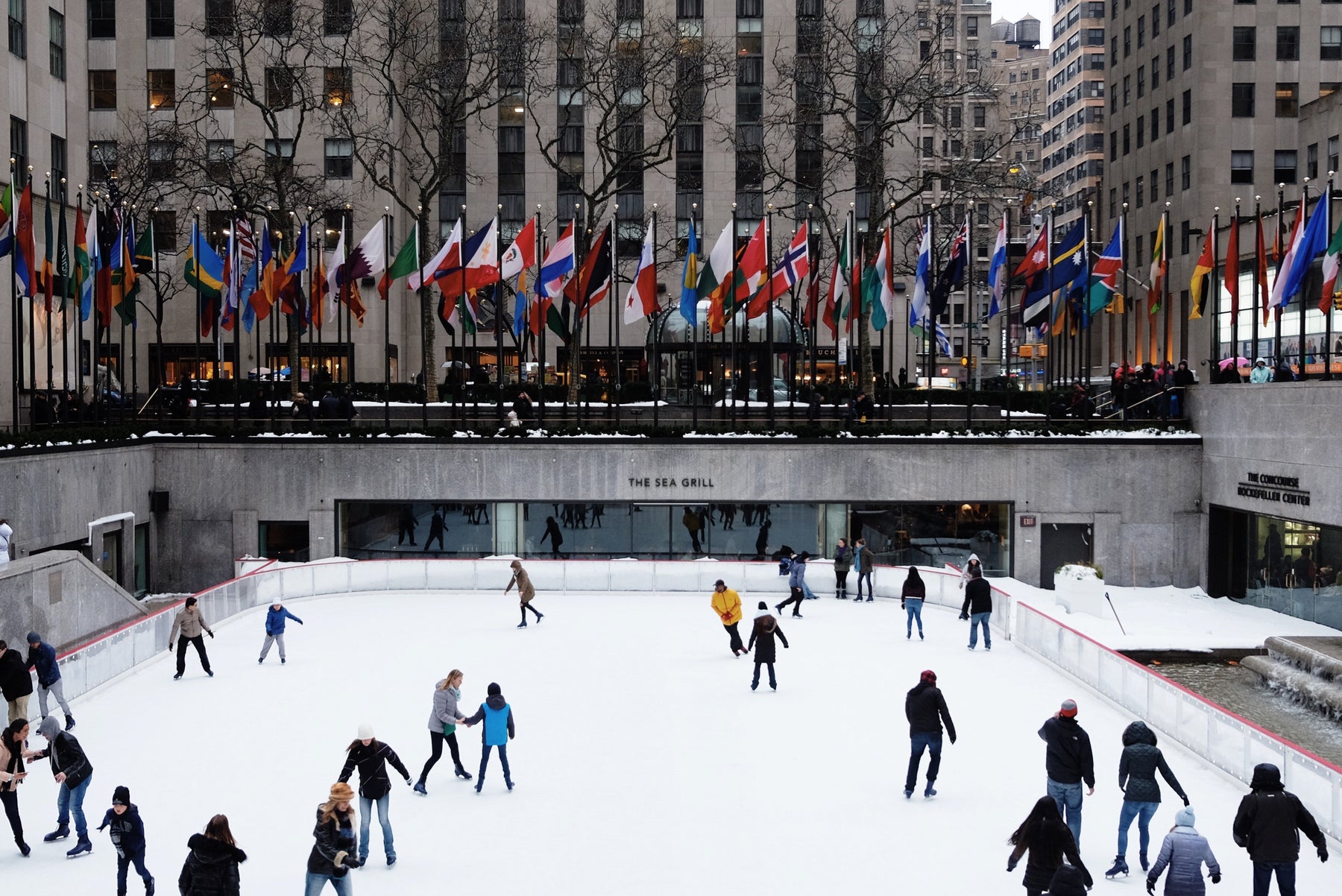 City Sidewalks Dressed in Holiday Style
