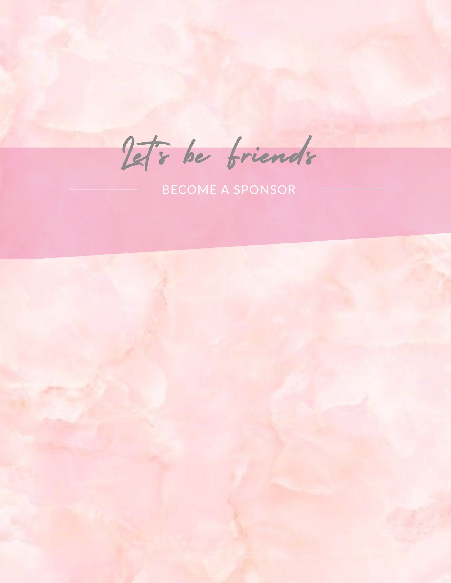 Podcast Let's Be Friends Sponsorship