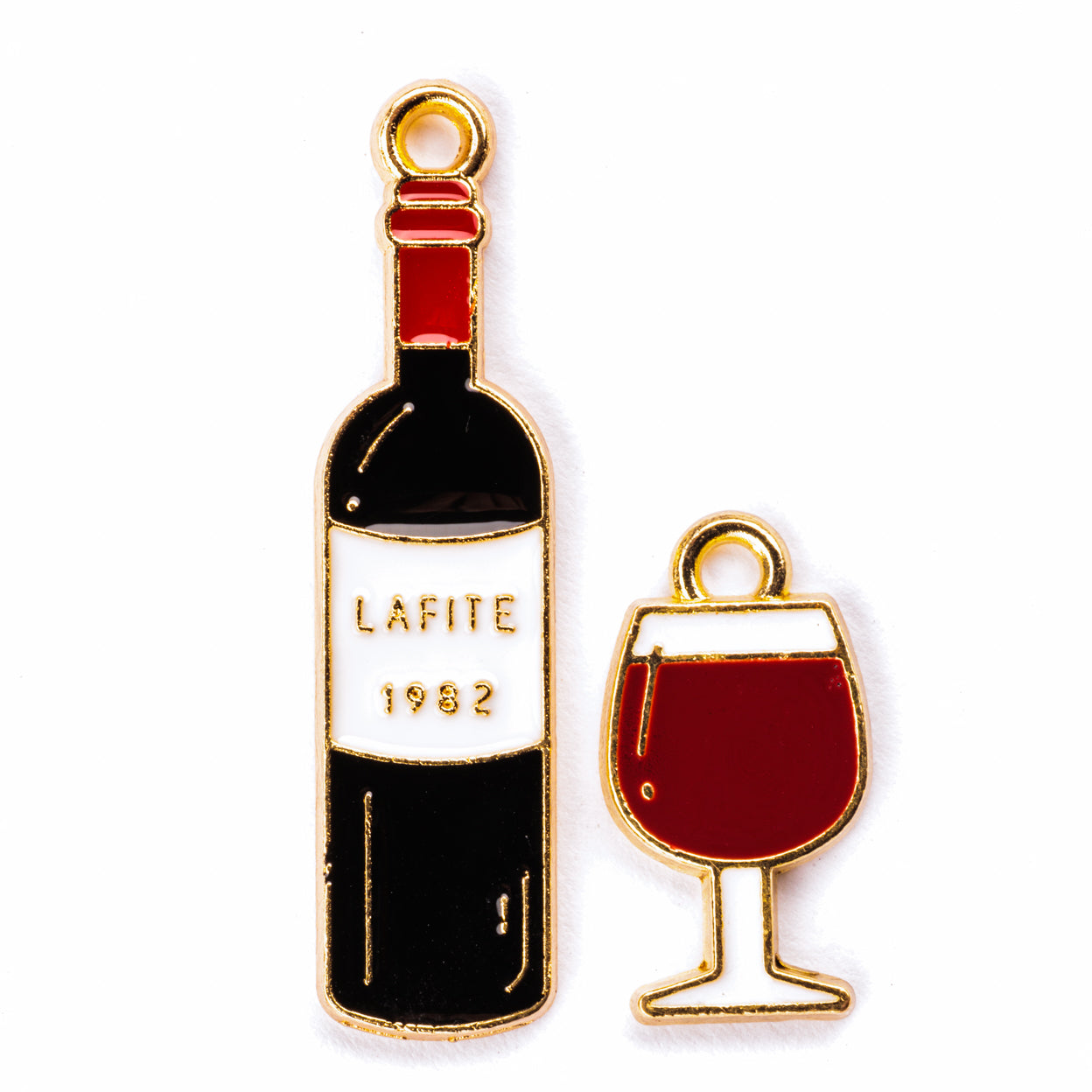 Wine Bottle & Glass Charm